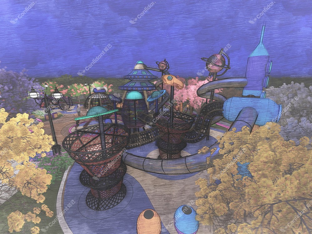 星球飛船主題兒童樂園